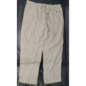 Tasso Elba Island Men XL Linen Drawstring Pants Relaxed Beach Refined Vacation